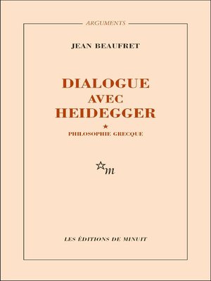 cover image of Dialogue avec Heidegger I. Philosophie grecque